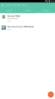 Splitwise android App screenshot 2